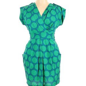 Closet Blu Polka Dot short sleeved Boho dress